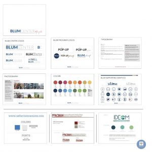 style guides: color swatches, type samples, instructions on how to use photographs
